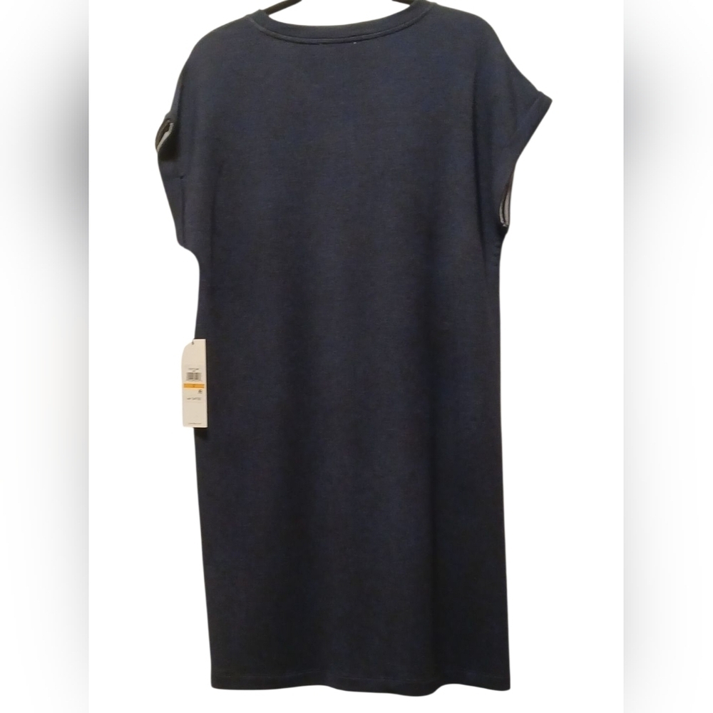 Calvin Klein - NWT, Blue Sweater Dress, Short Sleeve W/Cuffs, Size S, - Picture 7 of 12